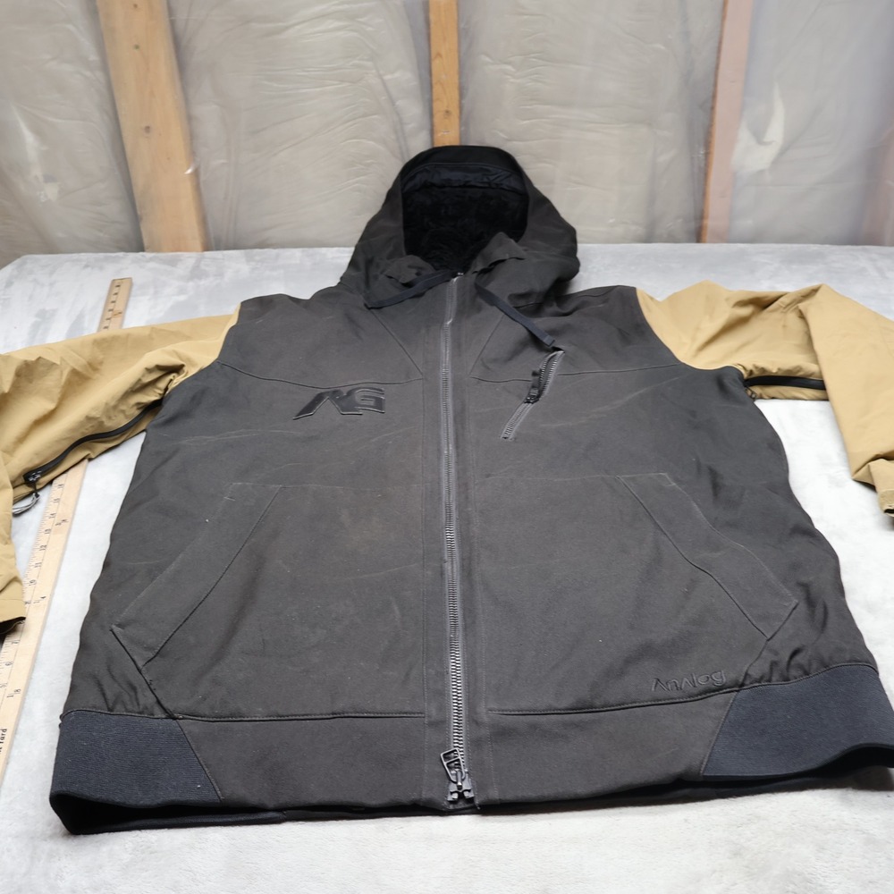 Analog Snow Jacket Men XL Black Thermolite Insulated Full Zip Rain Wind Winter